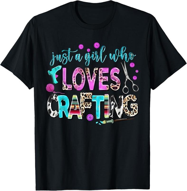 100% Cotton Just A Girl Who Loves Crafting Lover Crafter Craft Life Girl T-Shirt Hoodie, Sweatshirt | HypeCrazeTee.com