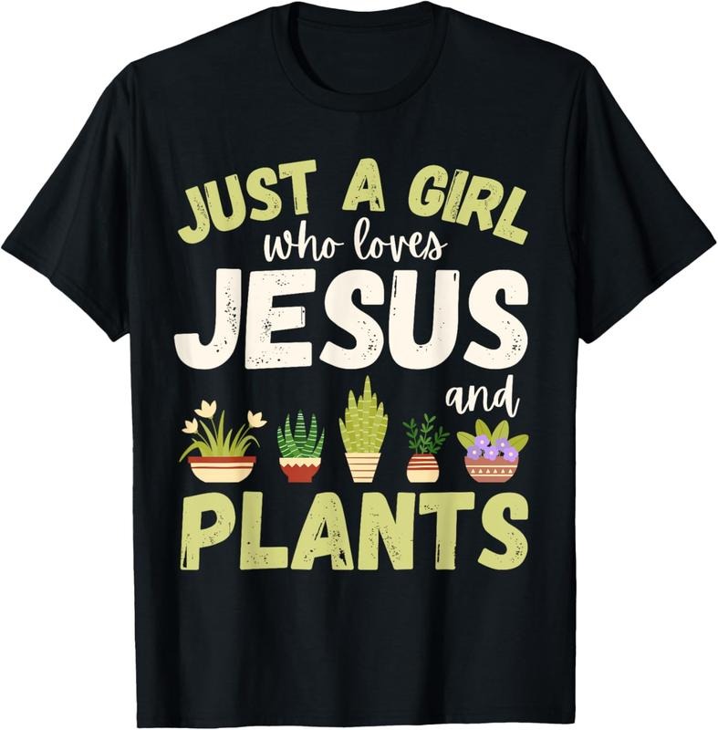 100% Cotton Just A Girl Who Loves Jesus and Plants Houseplants Cute T-Shirt Hoodie, Sweatshirt | HypeCrazeTee.com