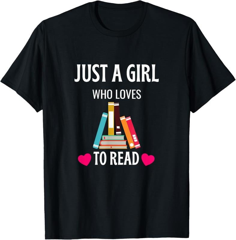 100% Cotton Just A Girl Who Loves To Read Shirt Cute Bookworm Gift T-Shirt Hoodie, Sweatshirt | HypeCrazeTee.com