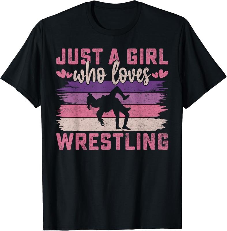 100% Cotton Just A Girl Who Loves Wrestling Girl Wrestle Outfit Wrestler T-Shirt Hoodie, Sweatshirt | HypeCrazeTee.com