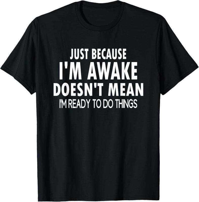 100% Cotton Just Because I'm Awake Funny Tshirt for Tweens and Teens Hoodie, Sweatshirt | HypeCrazeTee.com