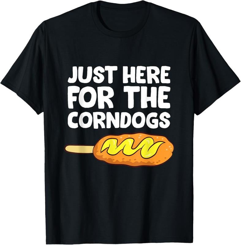 100% Cotton Just Here For The Corn Dogs Funny Corndog T-Shirt Hoodie, Sweatshirt | HypeCrazeTee.com