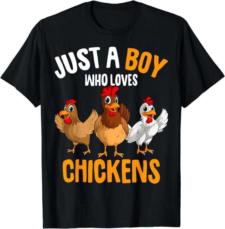 [100% Cotton]Just a Boy who loves Chickens Kids Boys Chicken T-Shirt Hoodie, Sweatshirt | HypeCrazeTee.com