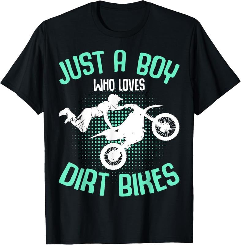 100% Cotton Just a Boy who loves Dirt Bikes Motocross Enduro Dirt Biking T-Shirt Hoodie, Sweatshirt | HypeCrazeTee.com