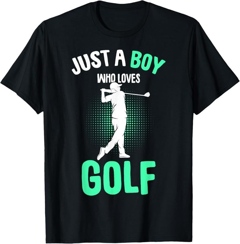 100% Cotton Just a Boy who loves Golf Club Golfer Golfing  Boys T-Shirt Hoodie, Sweatshirt | HypeCrazeTee.com