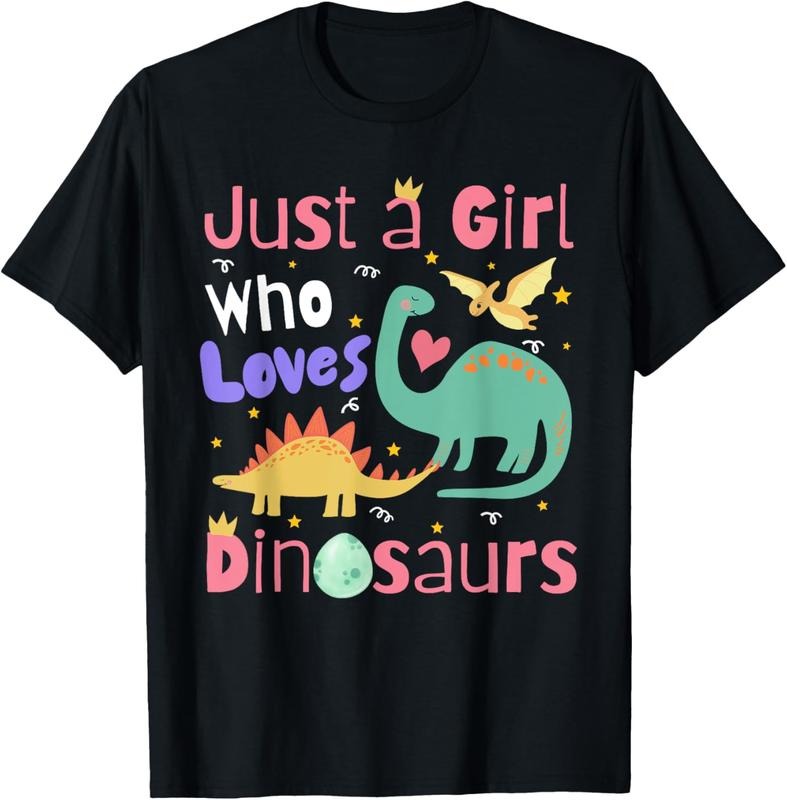 100% Cotton Just a Girl Who Loves Dinosaurs  Teen s Women Dino T-Shirt Hoodie, Sweatshirt | HypeCrazeTee.com