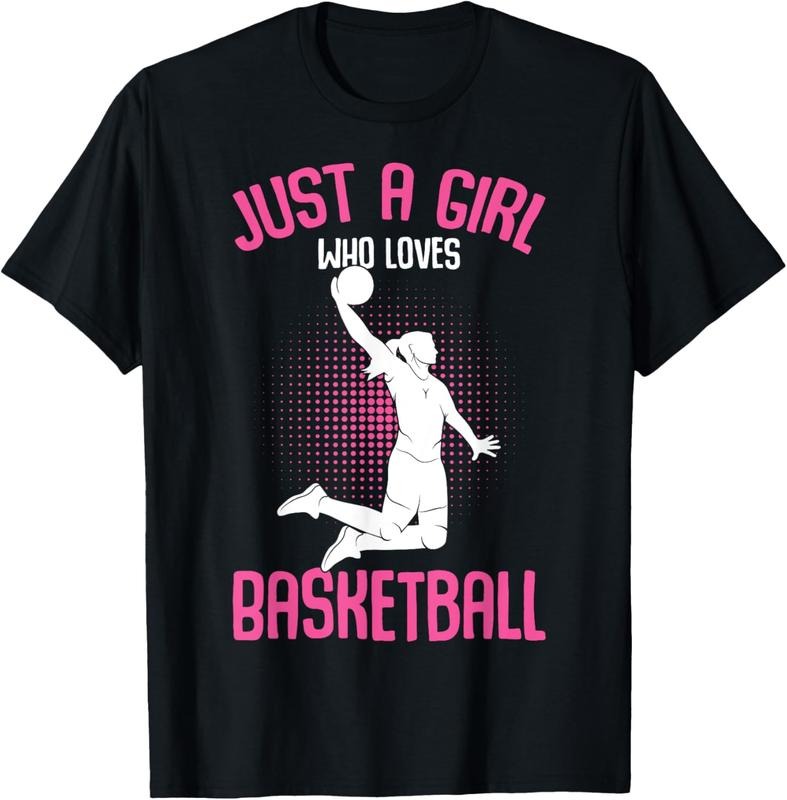 100% Cotton Just a Girl who loves Basketball s Girls T-Shirt Hoodie, Sweatshirt | HypeCrazeTee.com