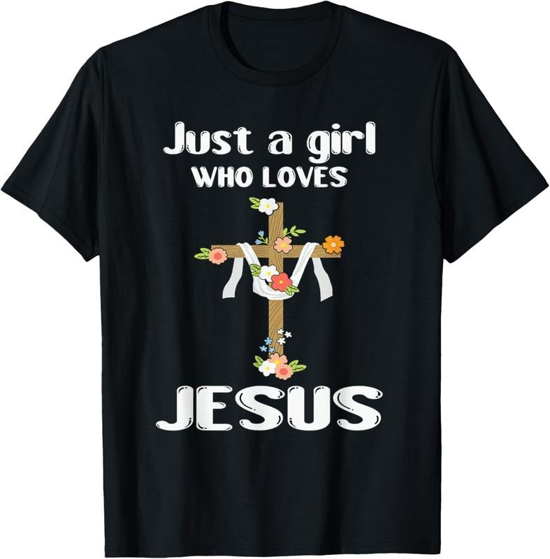 100% Cotton Just a Girl who loves Jesus T-Shirtstyle{n002}2 T-Shirts, Hoodie, Sweatshirt | HypeCrazeTee.com