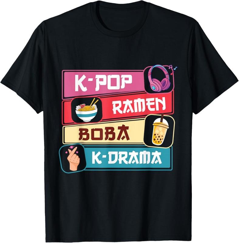 100% Cotton K-Pop Ramen Boba K-Drama Cute Kawaii Korean Drama Teen Girls T-Shirt Hoodie, Sweatshirt | HypeCrazeTee.com