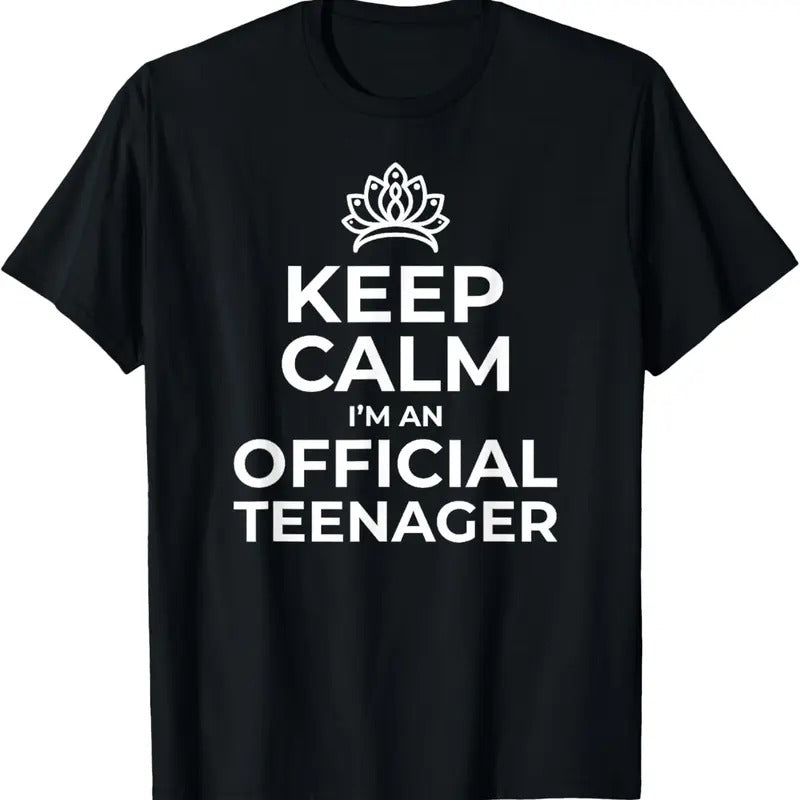 100% Cotton Keep Calm Birthday Official Teenager T-Shirt 13th Funny Girl T-Shirt Hoodie, Sweatshirt | HypeCrazeTee.com