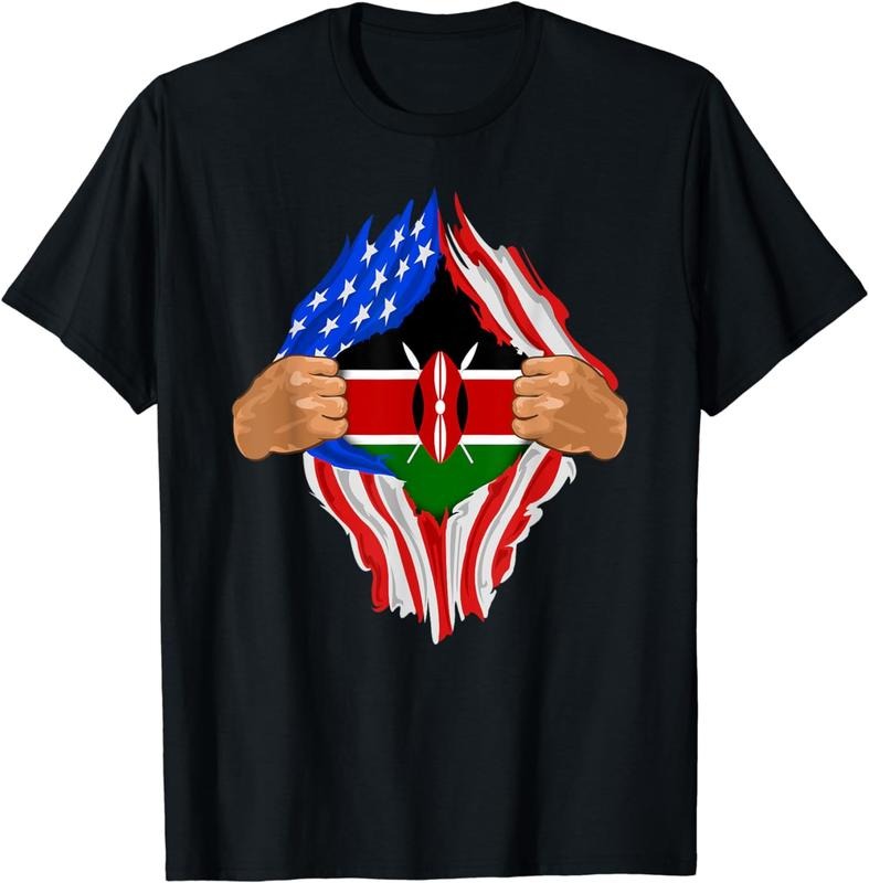 [100% Cotton]Kenyan Blood Inside Me T-Shirt | Kenya Flag Gift Hoodie, Sweatshirt | HypeCrazeTee.com