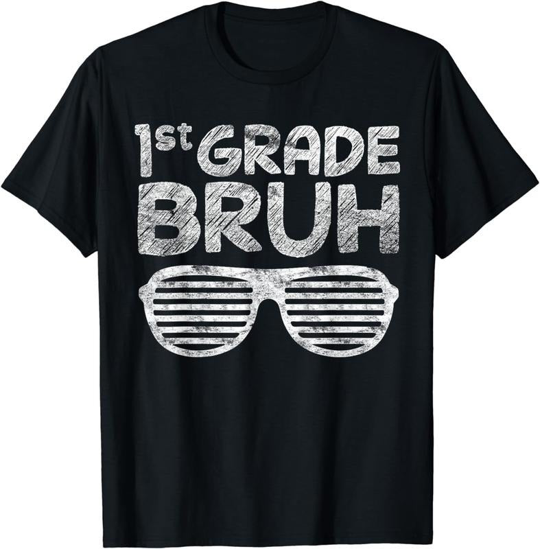 [100% Cotton]Kids 1st Grade Bruh First Grade Dude Back To School For Boys T-Shirt Hoodie, Sweatshirt | HypeCrazeTee.com