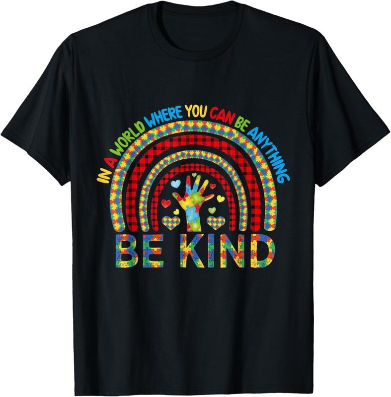 100% Cotton Kindness Autism Awareness Rainbow World Autism Awareness Day T-Shirt Hoodie, Sweatshirt | HypeCrazeTee.com