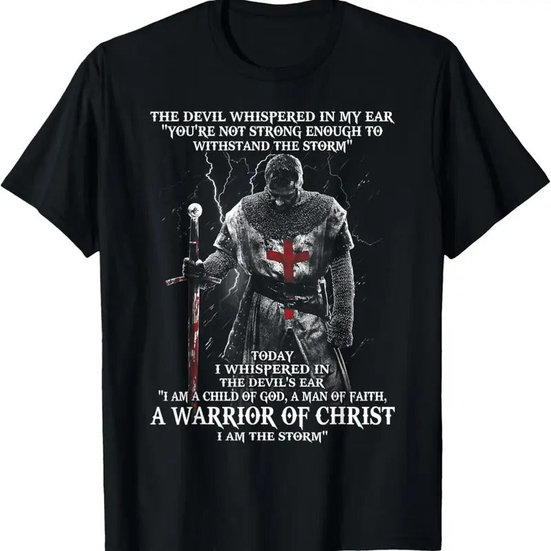 100% Cotton Knight templar A Warrior of christ Tshirt T-Shirt Hoodie, Sweatshirt | HypeCrazeTee.com
