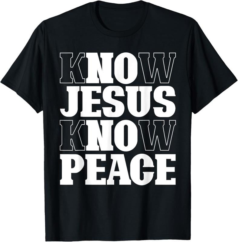 100% Cotton Know Jesus Know Peace Religion God Church Christian Gifts T-Shirt Hoodie, Sweatshirt | HypeCrazeTee.com