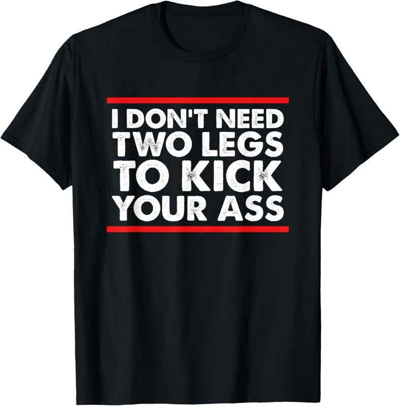 100% Cotton Leg Amputee Shirt Funny Humor Amputation Support Joke Gifts T-Shirt Hoodie, Sweatshirt | HypeCrazeTee.com