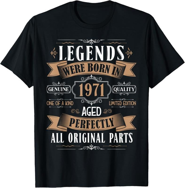 100% Cotton Legends Born In 1971 53rd Birthday 53 Years Old Bday Men T-Shirt Hoodie, Sweatshirt | HypeCrazeTee.com