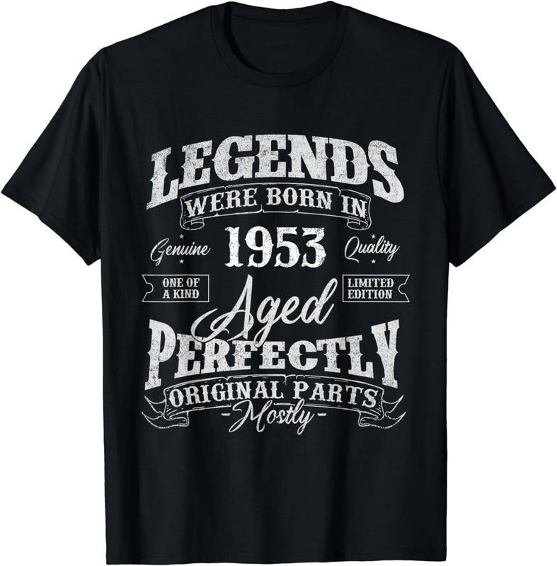 [100% Cotton]Legends Were Born In 1953 Year Of Birth Birthday T-Shirt Hoodie, Sweatshirt | HypeCrazeTee.com