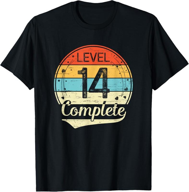 100% Cotton Level 14 Complete Retro 14th Wedding Anniversary T-Shirt Hoodie, Sweatshirt | HypeCrazeTee.com