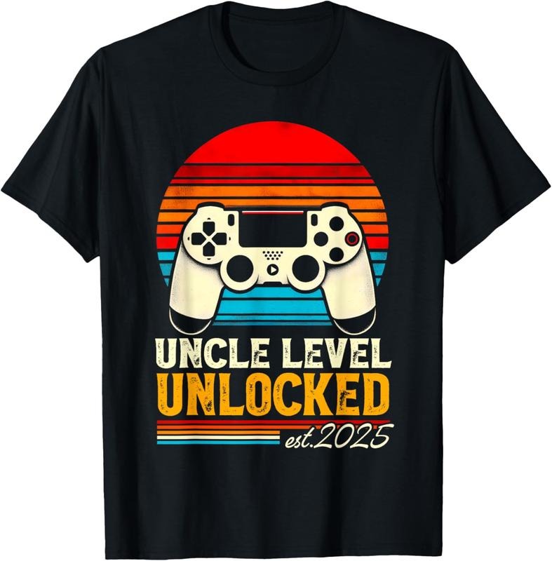 100% Cotton Leveled Up To Uncle 2025 Promoted To Uncle Level Unlocked T-Shirt Hoodie, Sweatshirt | HypeCrazeTee.com
