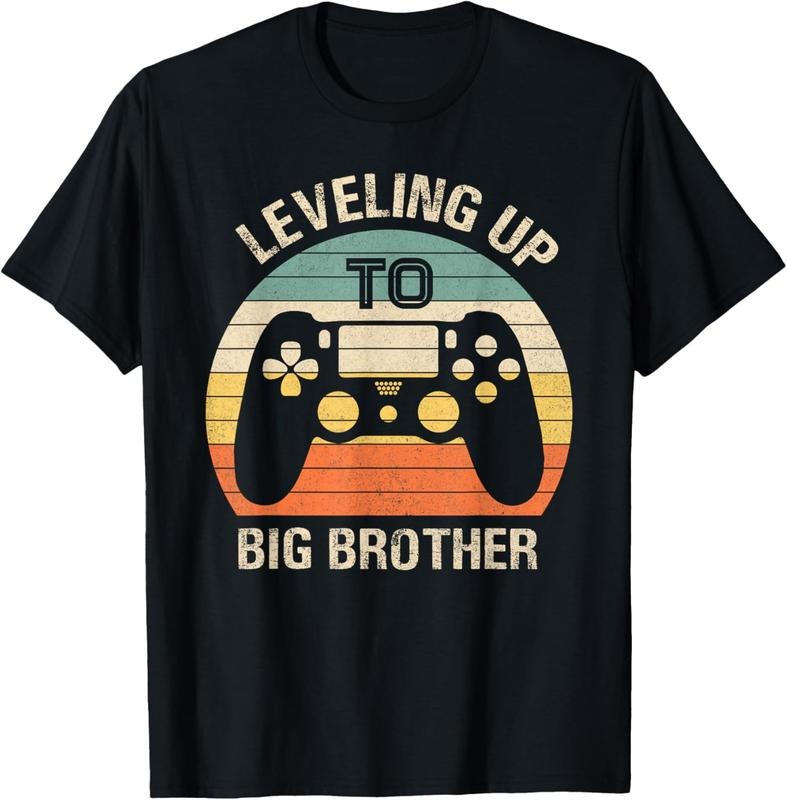 100% Cotton Leveling up to Big Brother 2024 funny gamer vintage  men T-Shirt Hoodie, Sweatshirt | HypeCrazeTee.com