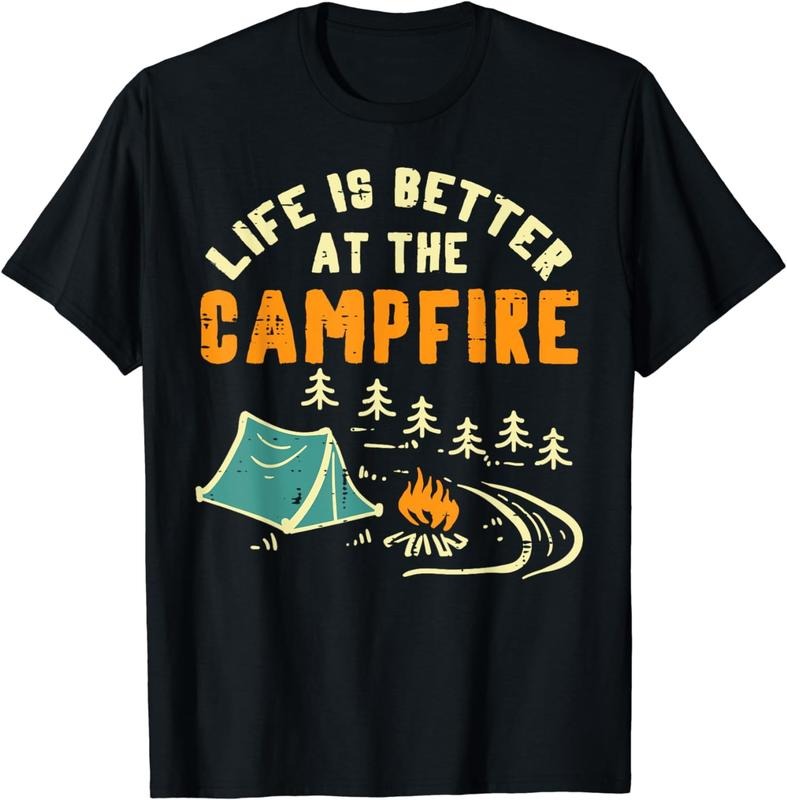 [100% Cotton]Life Better Campfire Camping Camper Boys Girl Kids Men Women T-Shirt Hoodie, Sweatshirt | HypeCrazeTee.com