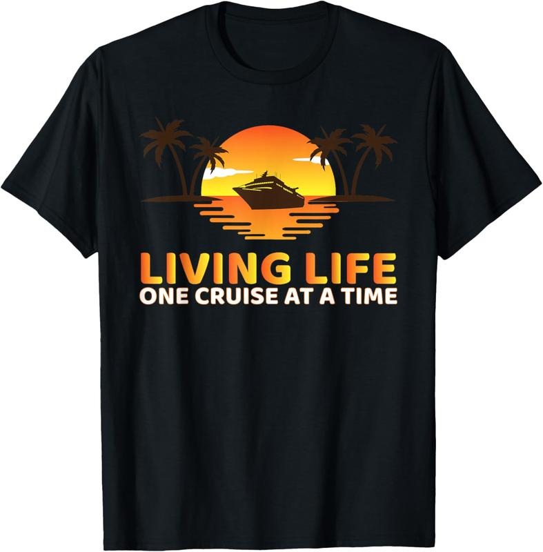 100% Cotton Living Life One Cruise At A Time Funny Cruise Ship T-Shirt Hoodie, Sweatshirt | HypeCrazeTee.com