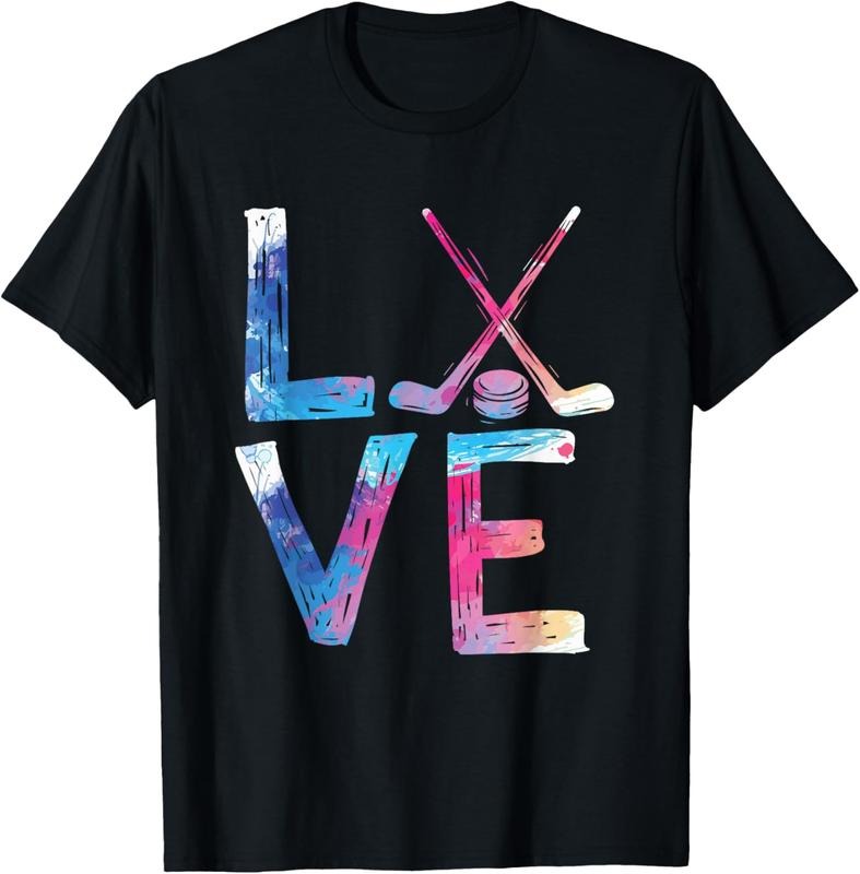 100% Cotton Love Ice Hockey Girls Hockey Gifts Womens Ice Hockey T-Shirt Hoodie, Sweatshirt | HypeCrazeTee.com