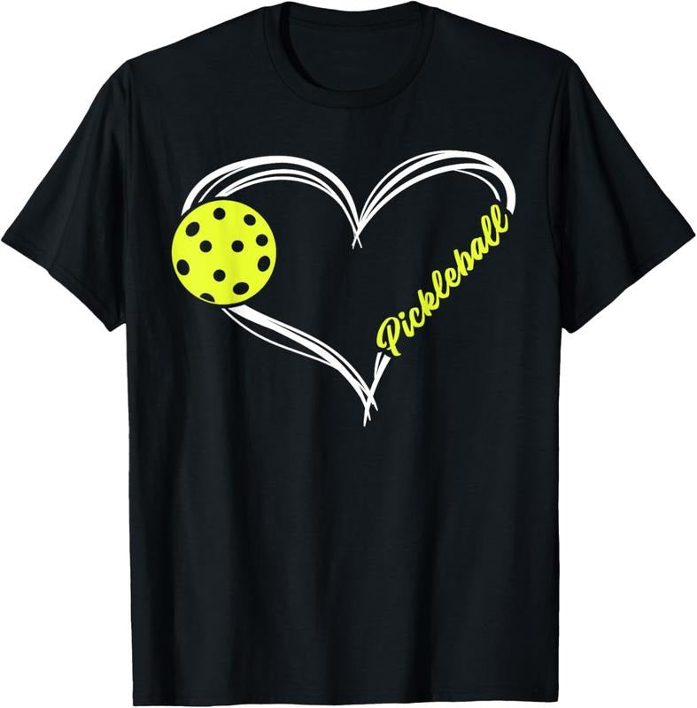 100% Cotton Love Pickleball - cute pickleball match, I love pickleball T-Shirt Hoodie, Sweatshirt | HypeCrazeTee.com