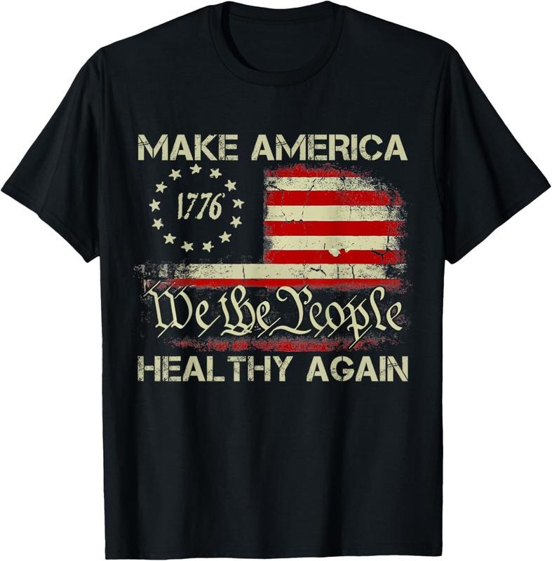 100% Cotton Make America Healthy Again T-Shirt Hoodie, Sweatshirt | HypeCrazeTee.com