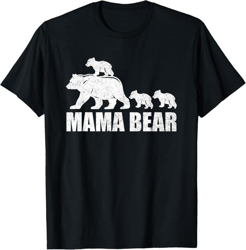 100% Cotton Mama Bear 3 Cubs Shirt Mama Bear TShirt Mom 3 Kid T-Shirt Hoodie, Sweatshirt | HypeCrazeTee.com
