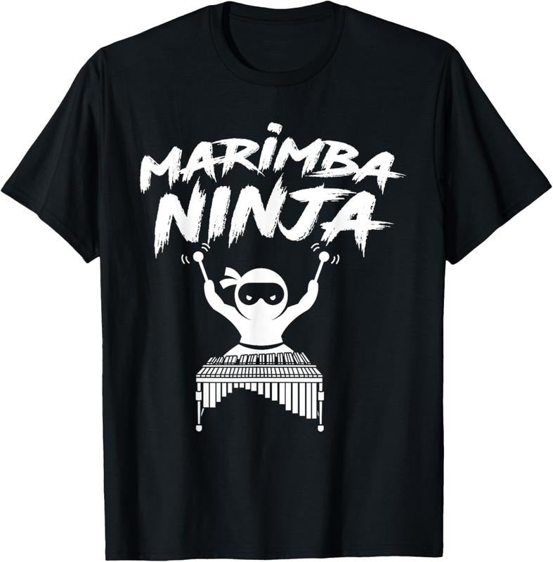 100% Cotton Marimba Ninja Funny Marching Band Percussion Gift Men Boys T-Shirt Hoodie, Sweatshirt | HypeCrazeTee.com