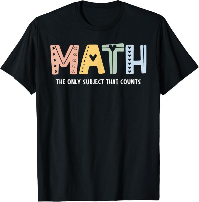 100% Cotton Math The Only Subject That Counts Cute Teacher Educator T-Shirt Hoodie, Sweatshirt | HypeCrazeTee.com