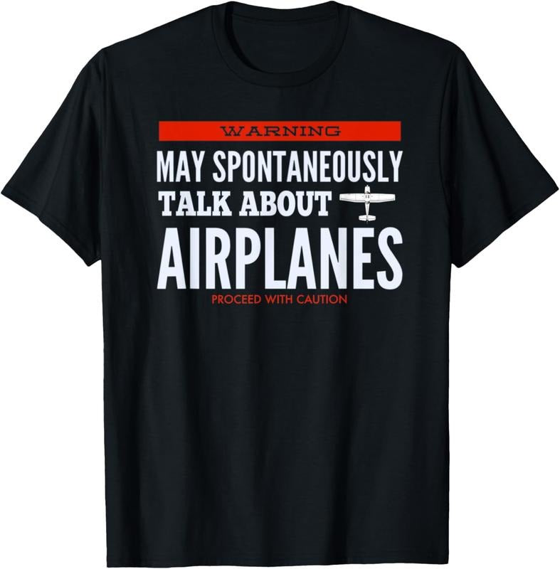 100% Cotton May Spontaneously Talk About Airplanes T-Shirt Hoodie, Sweatshirt | HypeCrazeTee.com