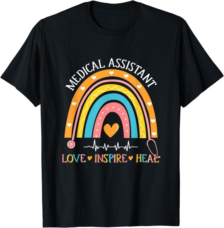 [100% Cotton]Medical Assistant Rainbow Love Inspire Nursing Nurses Week T-Shirt Hoodie, Sweatshirt | HypeCrazeTee.com