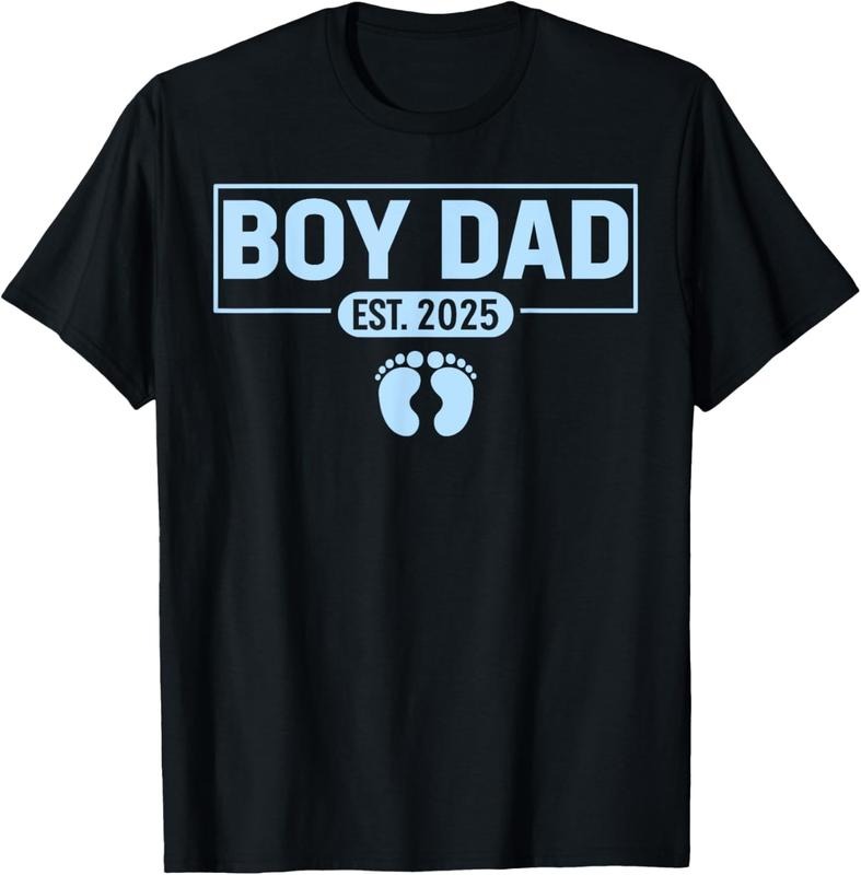100% Cotton Men boy Dad Est 2025 Newborn Daddy Father  boy son T-Shirt Hoodie, Sweatshirt | HypeCrazeTee.com