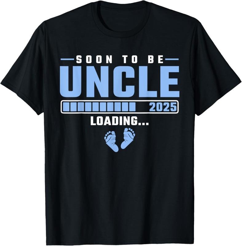 100% Cotton Mens Soon to be Uncle 2025 loading Pregnancy Announcement T-Shirt Hoodie, Sweatshirt | HypeCrazeTee.com