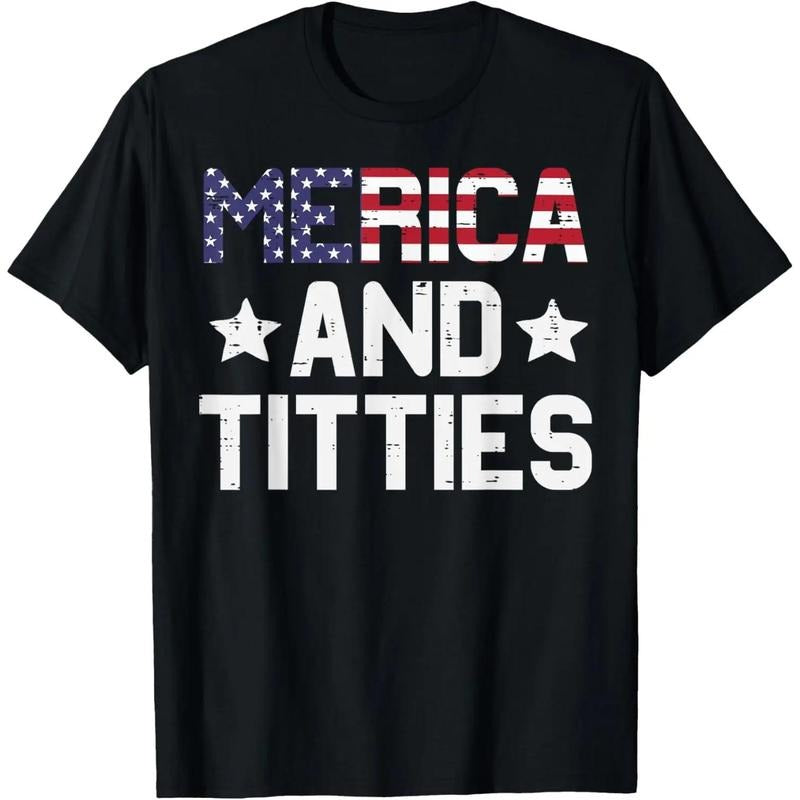 100% Cotton Merica And Funny Patriotic Adult Humor Women Men T-Shirt Hoodie, Sweatshirt | HypeCrazeTee.com