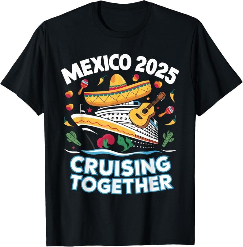 100% Cotton Mexico 2025 Cruising Together Family Matching Cruise Trip T-Shirt Hoodie, Sweatshirt | HypeCrazeTee.com