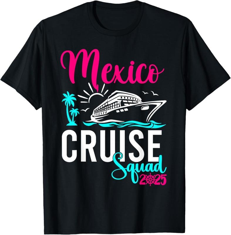 100% Cotton Mexico Cruise 2025 Family Group Friends Vacation Matching T-Shirt Hoodie, Sweatshirt | HypeCrazeTee.com