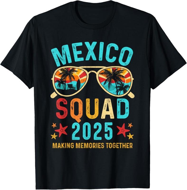 100% Cotton Mexico Vacation Squad 2025 Matching Family Vacation Group T-Shirt Hoodie, Sweatshirt | HypeCrazeTee.com