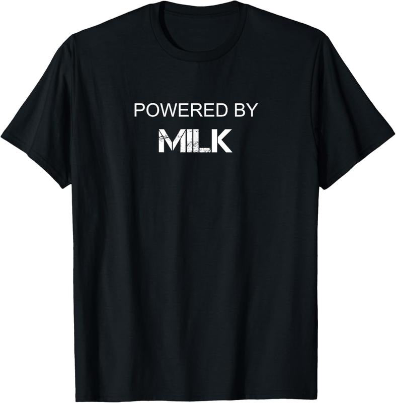 100% Cotton Milk Lover - Powered By Milk T-Shirt Hoodie, Sweatshirt | HypeCrazeTee.com