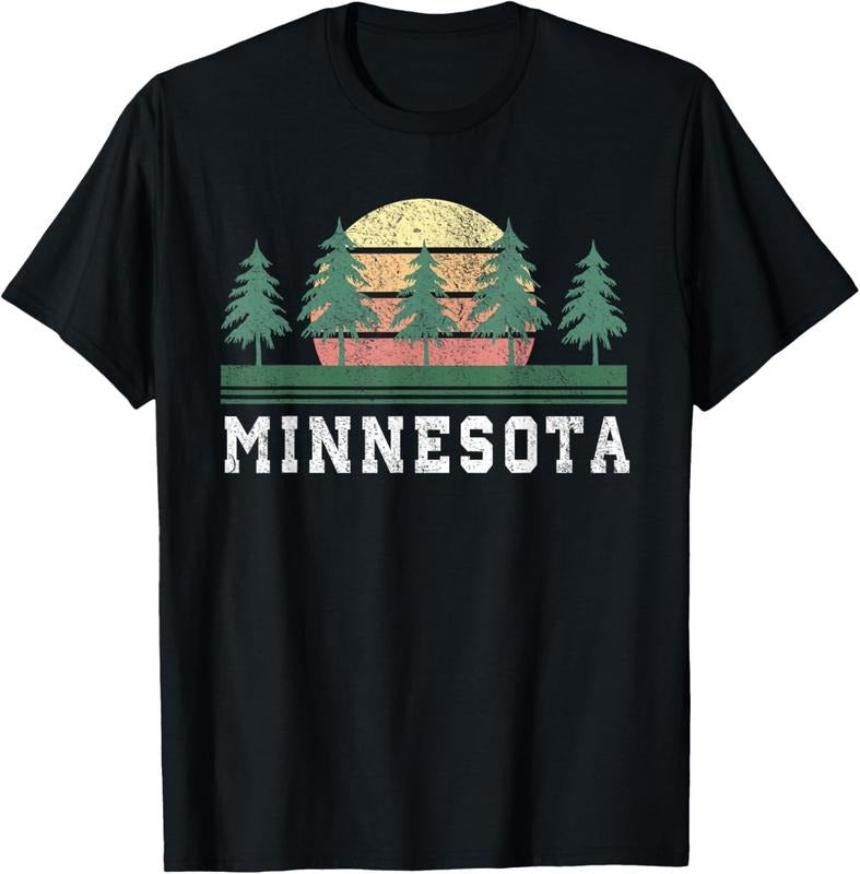 100% Cotton Minnesota MN Retro Vintage Gift Men Women  T-Shirt Hoodie, Sweatshirt | HypeCrazeTee.com