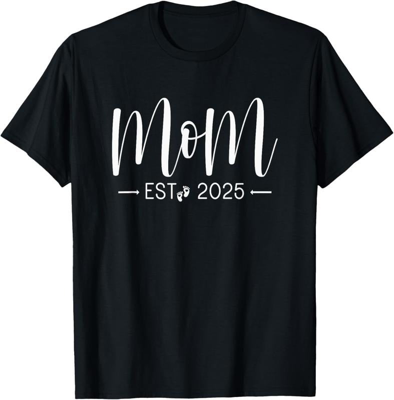 100% Cotton Mom Est 2025 New Mom and Dad Matching Mom To Be 2025 T-Shirt Hoodie, Sweatshirt | HypeCrazeTee.com