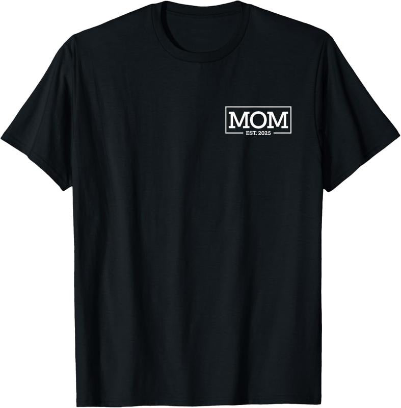 100% Cotton Mom Est 2025 New Mom, Promoted To Mom 2025 First-Time Mom T-Shirt Hoodie, Sweatshirt | HypeCrazeTee.com