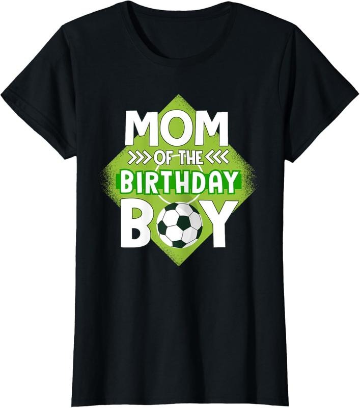 100% Cotton Mom Of The Birthday Boy Soccer Mom Tee For Birthday Boy T-Shirt Hoodie, Sweatshirt | HypeCrazeTee.com