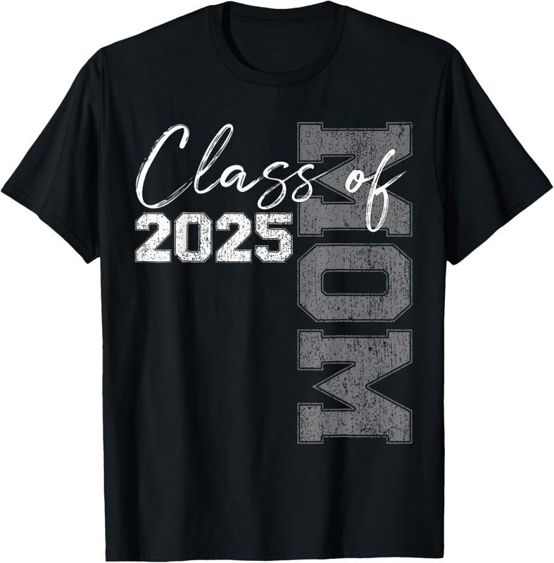 100% Cotton Mom Senior 2025 Proud Mom of a Class of 2025 Graduate Mother T-Shirt Tee Hoodie, Sweatshirt | HypeCrazeTee.com