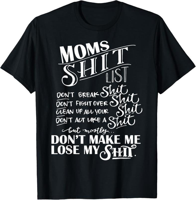 100% Cotton Mom Shit List Momlife Funny Mom Mothers Day T-Shirt Hoodie, Sweatshirt | HypeCrazeTee.com