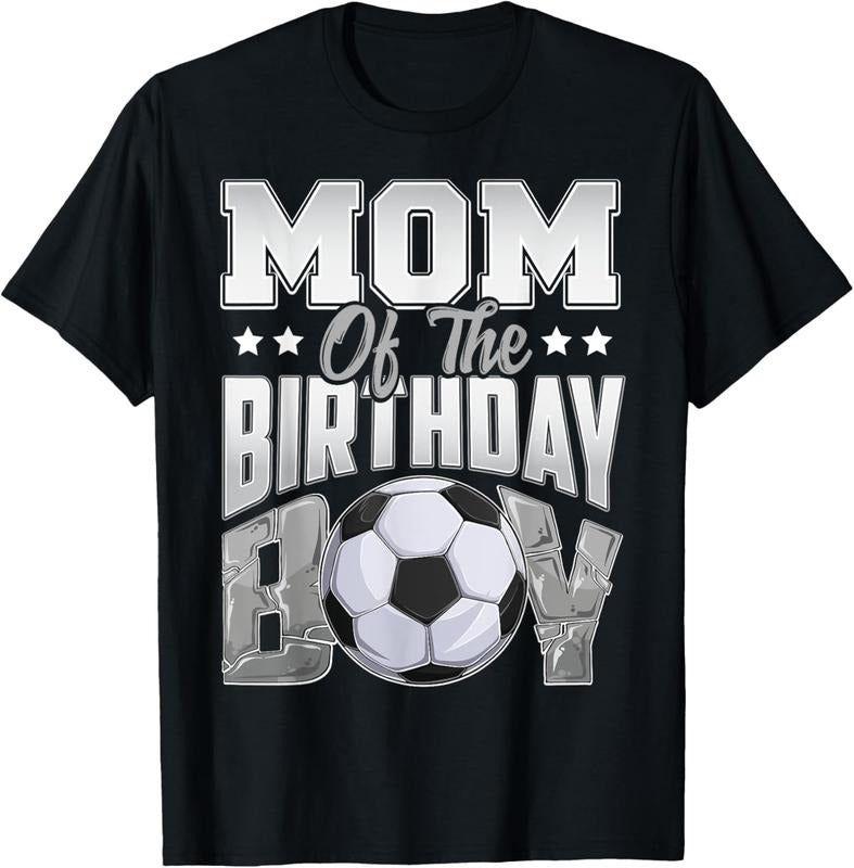 100% Cotton Mom Soccer birthday Boy Family Baller b-day Party T-Shirt Hoodie, Sweatshirt | HypeCrazeTee.com