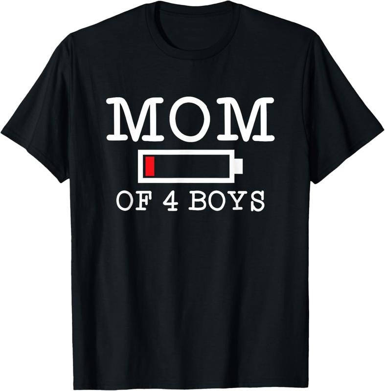 100% Cotton Mom of 4 Boys Mother's Day Four Sons T-Shirt Hoodie, Sweatshirt | HypeCrazeTee.com